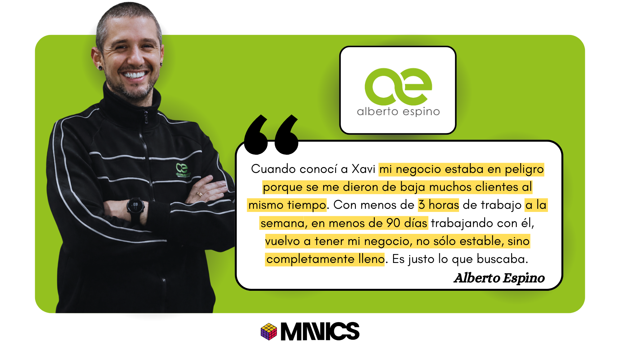 Testimonio de Alberto Espino sobre MAVICS